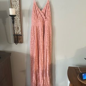 Baltic Born - Pink Lace Maxi Dress NWT